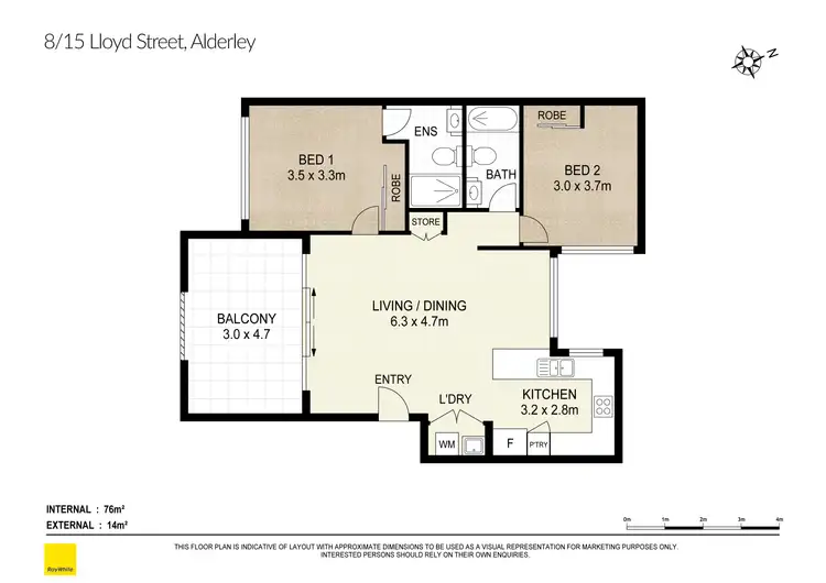 Floorplan of Homely apartment listing, 8/15 Lloyd Street, Alderley QLD 4051