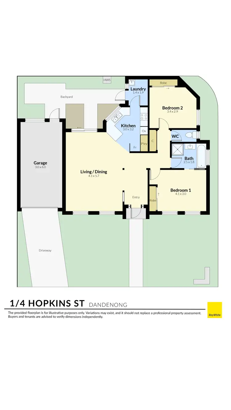 Floorplan of Homely unit listing, 1/4 Hopkins Street, Dandenong VIC 3175