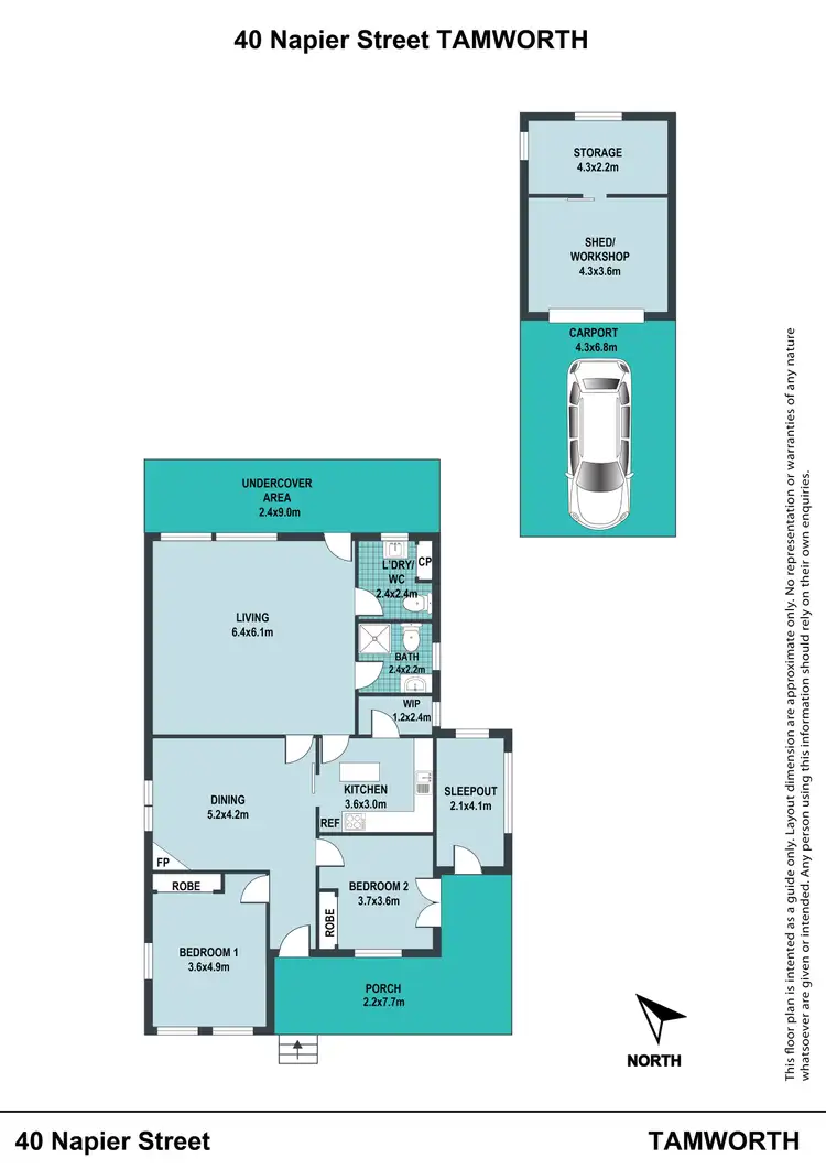 Floorplan of Homely house listing, 40 Napier Street, Tamworth NSW 2340