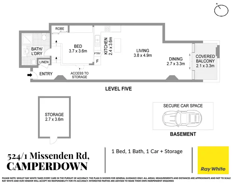 Floorplan of Homely apartment listing, 524/1 Missenden Road, Camperdown NSW 2050
