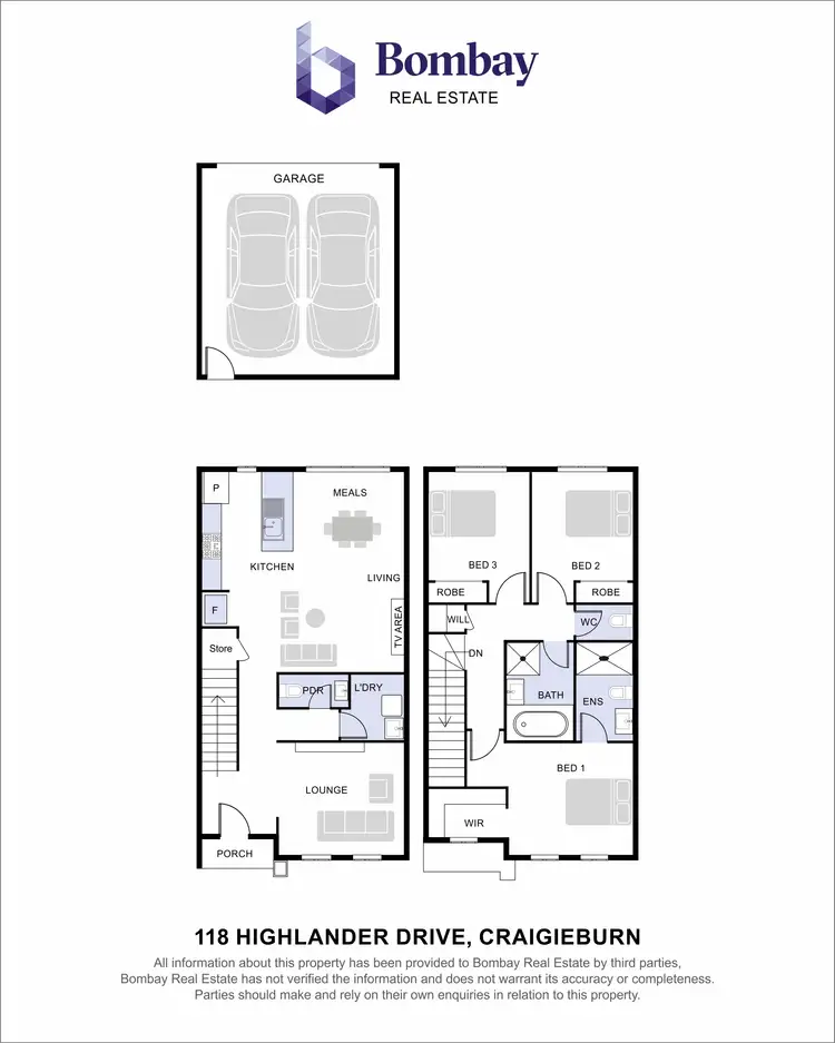 Floorplan of Homely townhouse listing, 118 Highlander Drive, Craigieburn VIC 3064