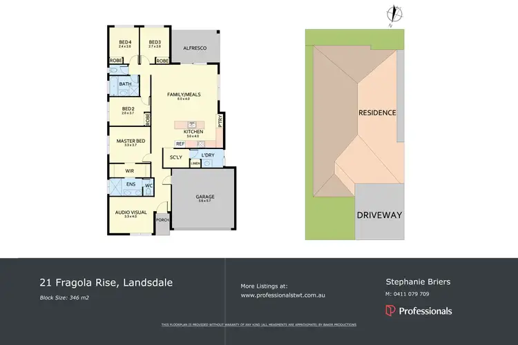 Floorplan of Homely house listing, 21 Fragola Rise, Landsdale WA 6065