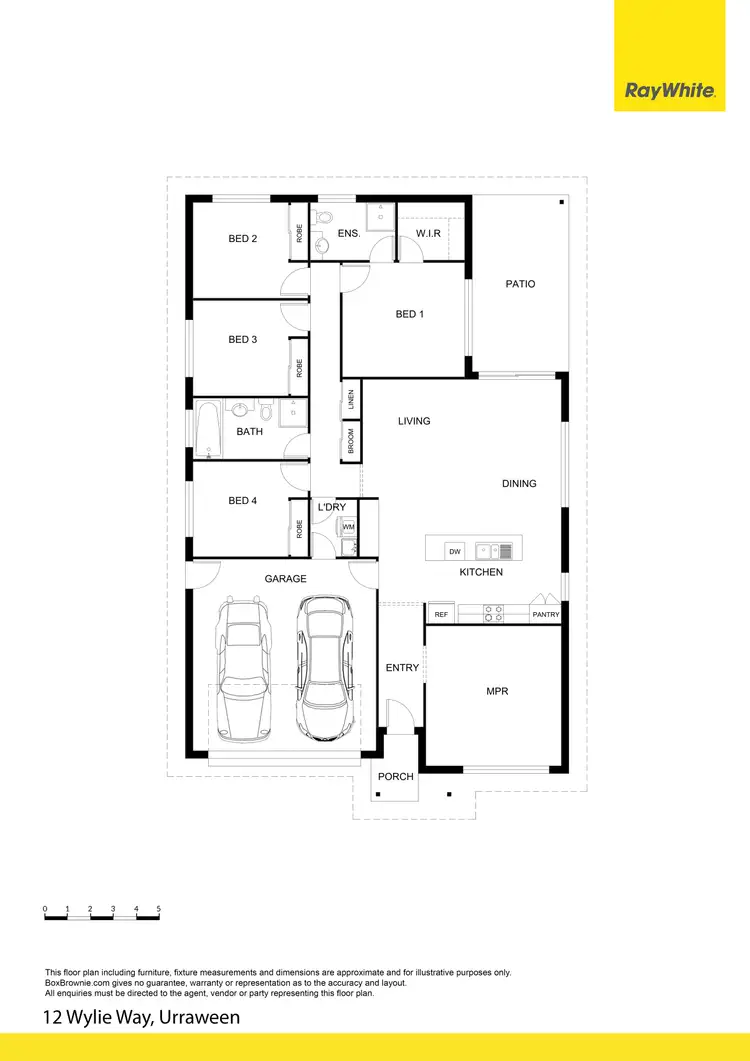 Floorplan of Homely house listing, 12 Wylie Way, Urraween QLD 4655