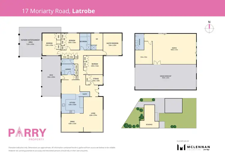 Floorplan of Homely house listing, 17 Moriarty Road, Latrobe TAS 7307