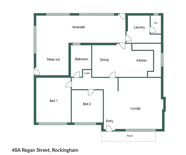 Floorplan of Homely house listing, 48A Regan Street, Rockingham WA 6168