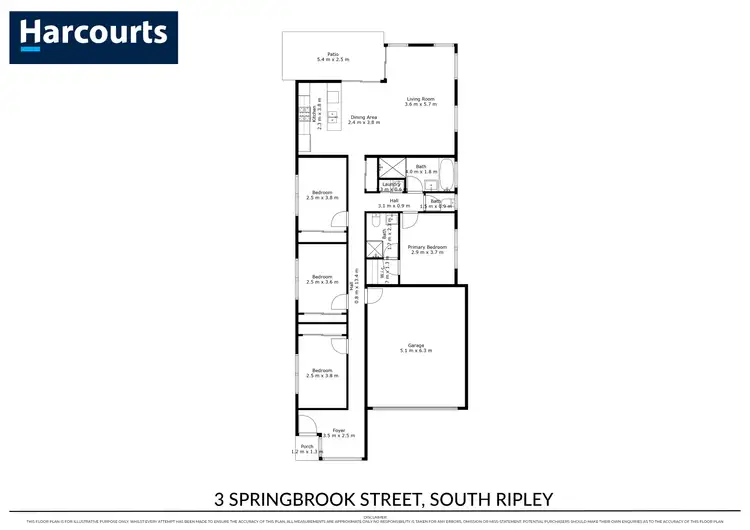 Floorplan of Homely house listing, 3 Springbrook Street, South Ripley QLD 4306