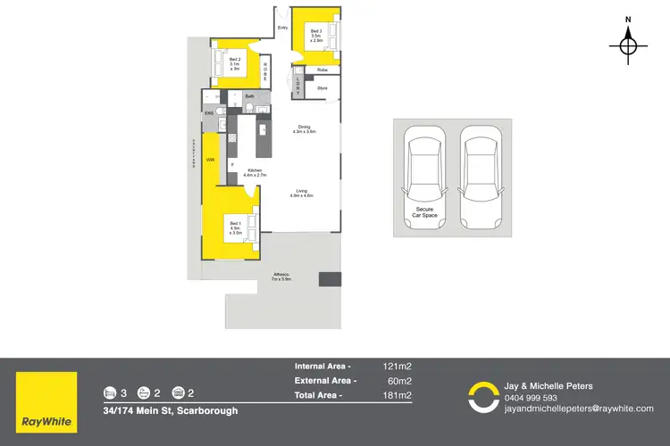 Floorplan of Homely apartment listing, 34/10 Rock Street, Scarborough QLD 4020
