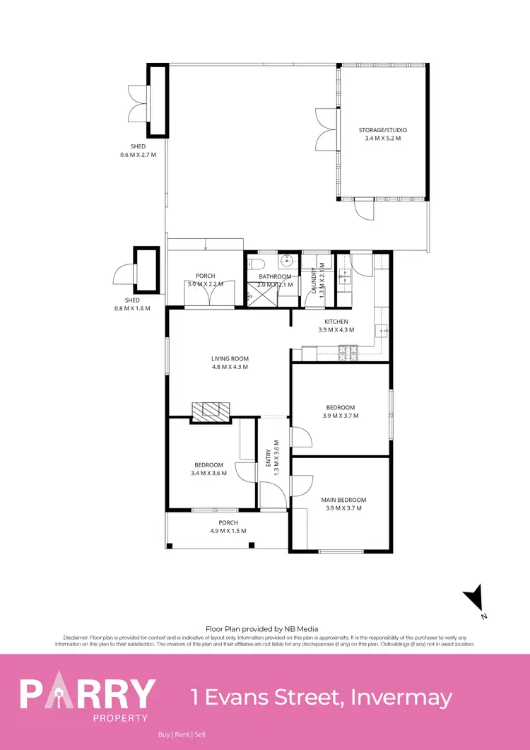Floorplan of Homely house listing, 1 Evans Street, Invermay TAS 7248