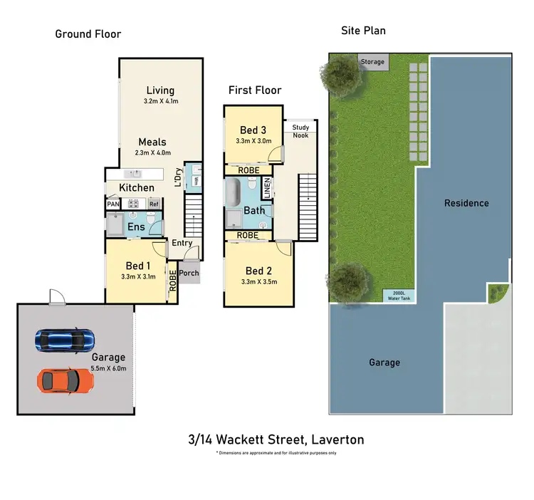 Floorplan of Homely townhouse listing, 3/14 Wackett St, Laverton VIC 3028