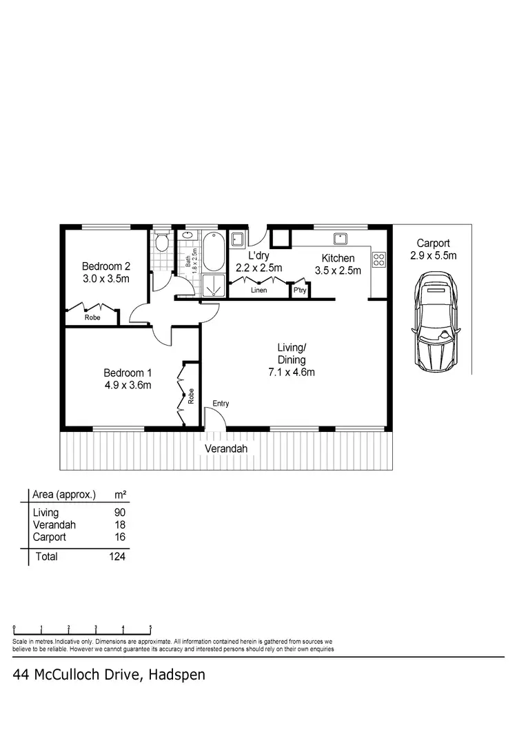Floorplan of Homely unit listing, 44 McCulloch Drive, Hadspen TAS 7290