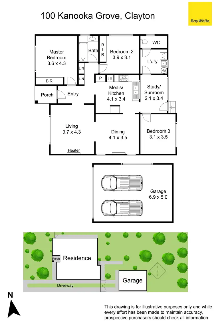 Floorplan of Homely house listing, 100 Kanooka Grove, Clayton VIC 3168