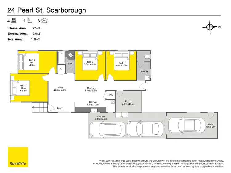 Floorplan of Homely house listing, 24 Pearl Street, Scarborough QLD 4020