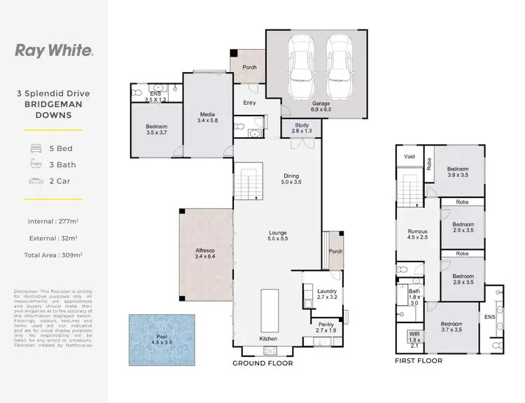 Floorplan of Homely house listing, 3 Splendid Drive, Bridgeman Downs QLD 4035