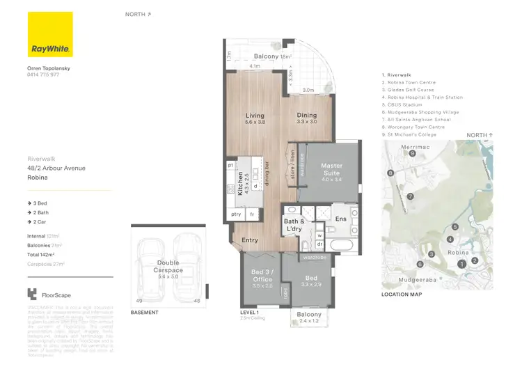 Floorplan of Homely apartment listing, 48/2 Arbour Avenue, Robina QLD 4226