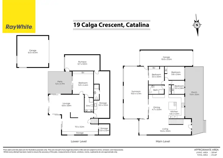 Floorplan of Homely house listing, 19 Calga Crescent, Catalina NSW 2536