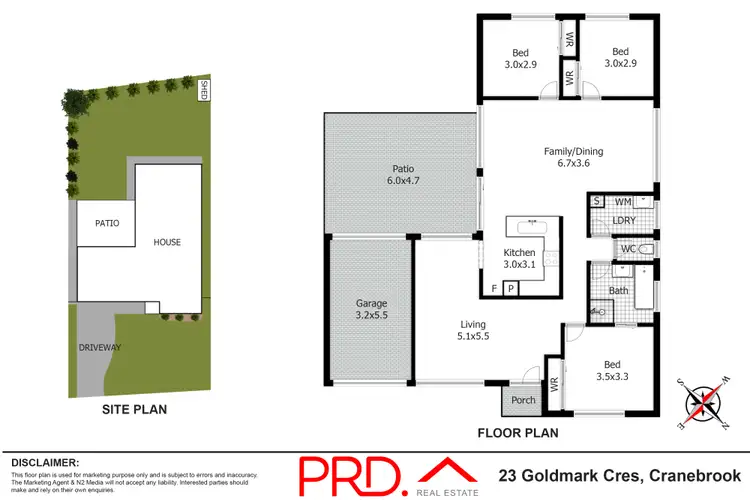 Floorplan of Homely house listing, 23 Goldmark Crescent, Cranebrook NSW 2749