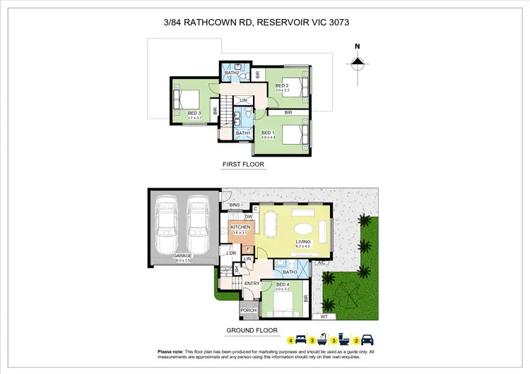Floorplan of Homely townhouse listing, 3/84 Rathcown Road, Reservoir VIC 3073