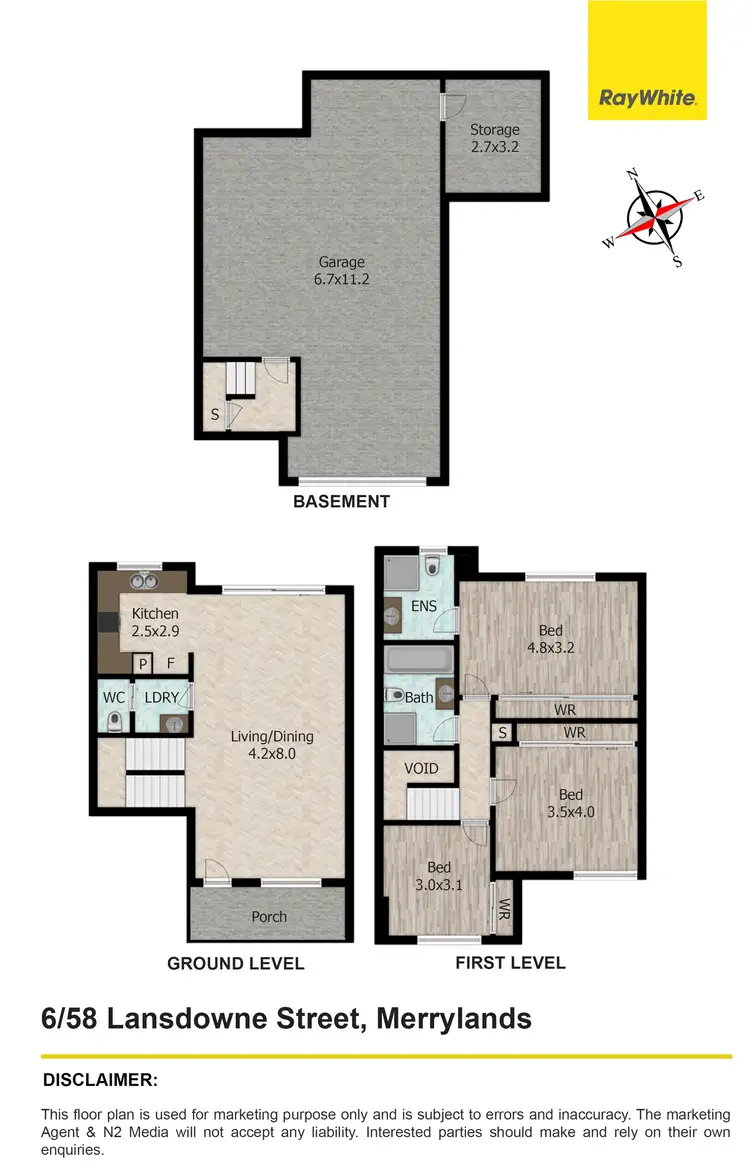 Floorplan of Homely townhouse listing, 6/58 Lansdowne Street, Merrylands NSW 2160