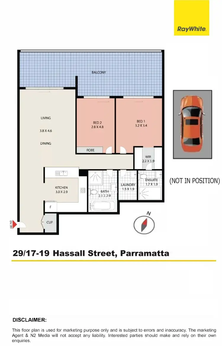 Floorplan of Homely apartment listing, 29/17-19 Hassall Street, Parramatta NSW 2150