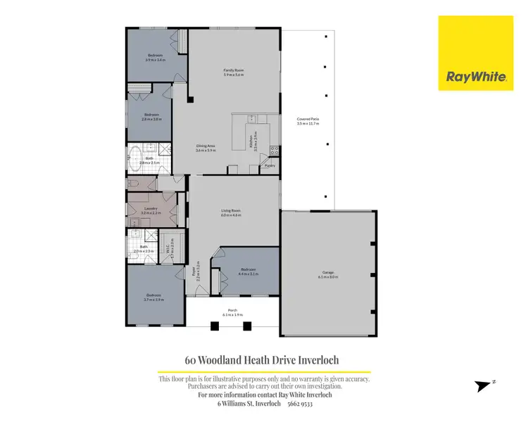 Floorplan of Homely house listing, 60 Woodland Heath Drive, Inverloch VIC 3996