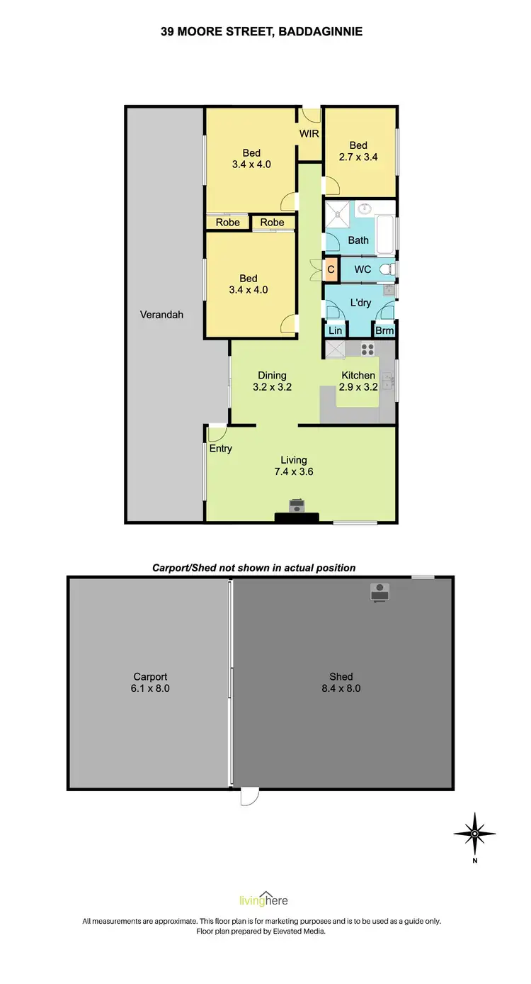 Floorplan of Homely house listing, 39 Moore St, Baddaginnie VIC 3670