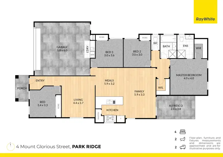 Floorplan of Homely house listing, 4 Mount Glorious Street, Park Ridge QLD 4125