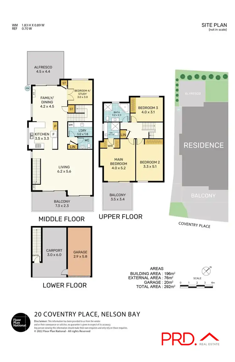 Floorplan of Homely house listing, 22 Coventry Place, Nelson Bay NSW 2315