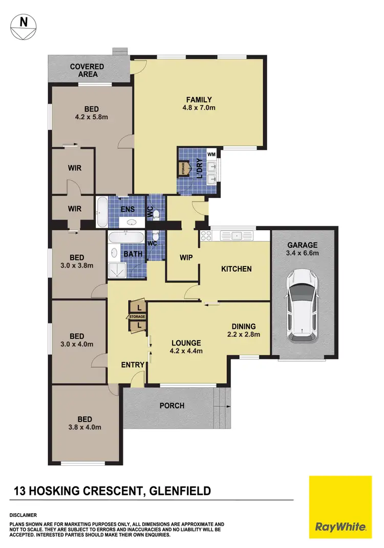 Floorplan of Homely house listing, 13 Hosking Crescent, Glenfield NSW 2167