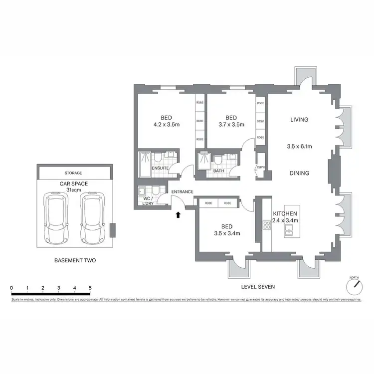 Floorplan of Homely apartment listing, 701/8 Darling Island Road, Pyrmont NSW 2009