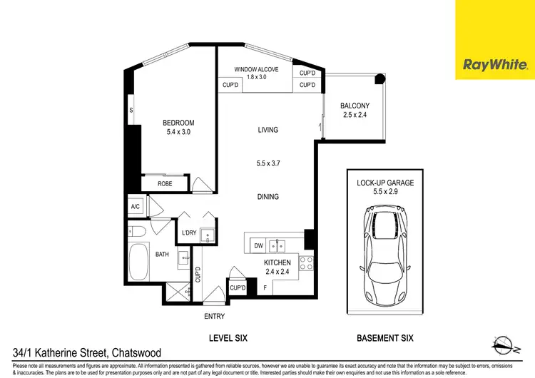 Floorplan of Homely unit listing, 34/1 Katherine Street, Chatswood NSW 2067