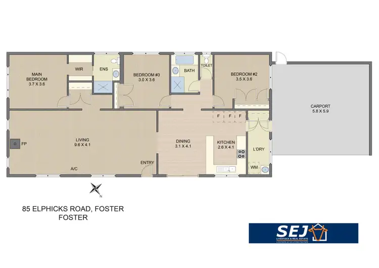 Floorplan of Homely house listing, 85 Elphicks Rd, Foster VIC 3960