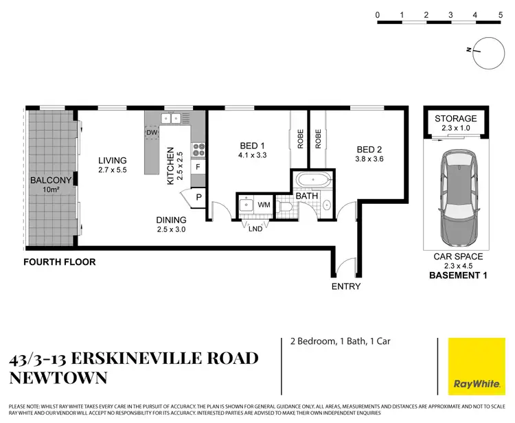 Floorplan of Homely apartment listing, 43/3-13 Erskineville Road, Newtown NSW 2042