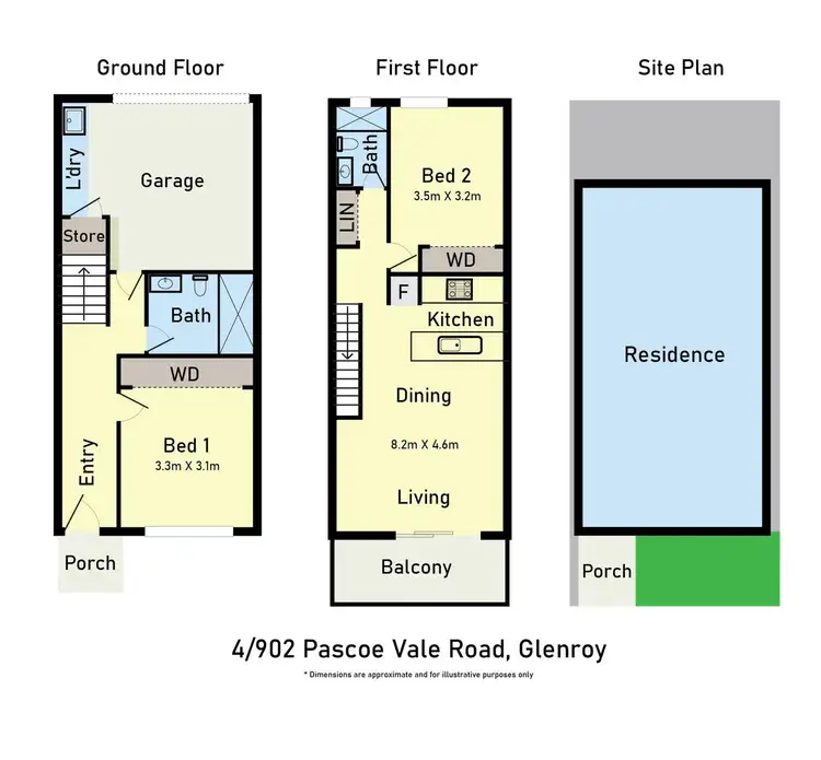 Floorplan of Homely townhouse listing, 4/902 Pascoe Vale Road, Glenroy VIC 3046
