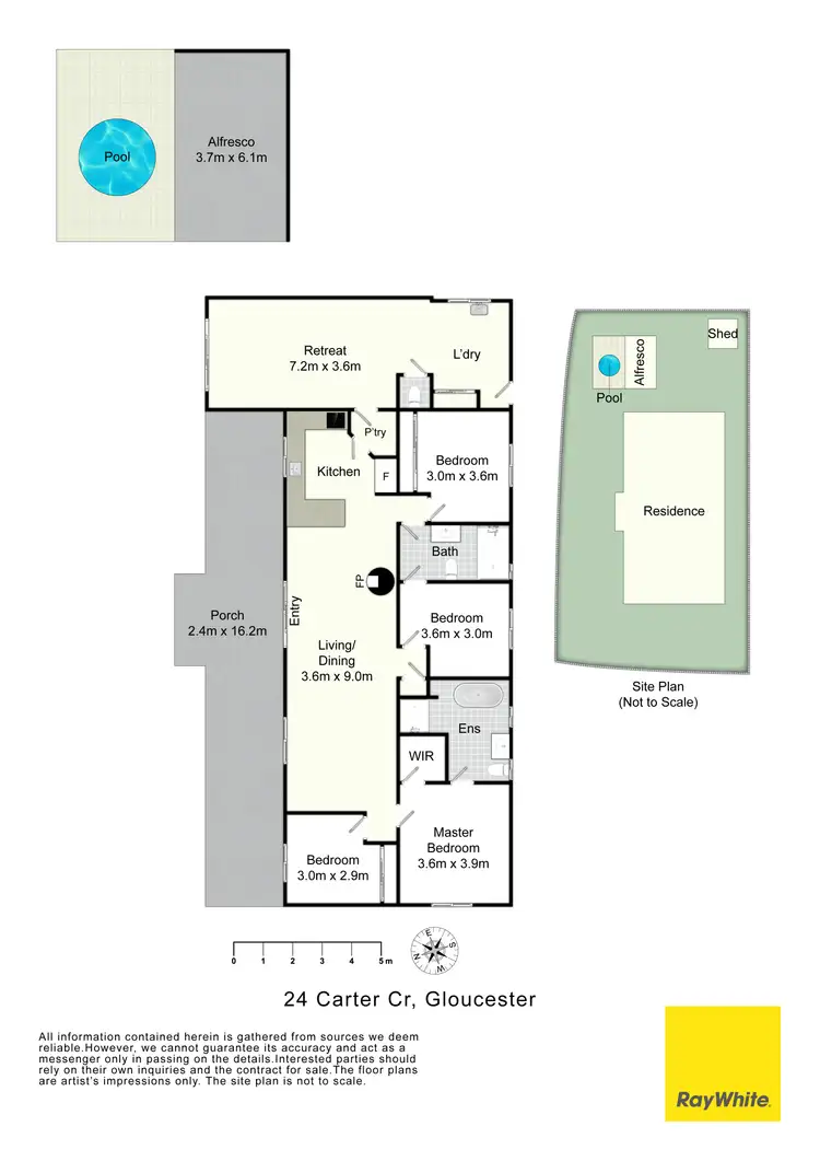 Floorplan of Homely house listing, 24 Carter Crescent, Gloucester NSW 2422