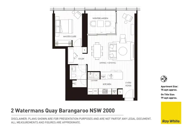 Floorplan of Homely apartment listing, 26E/2 Watermans Quay, Barangaroo NSW 2000