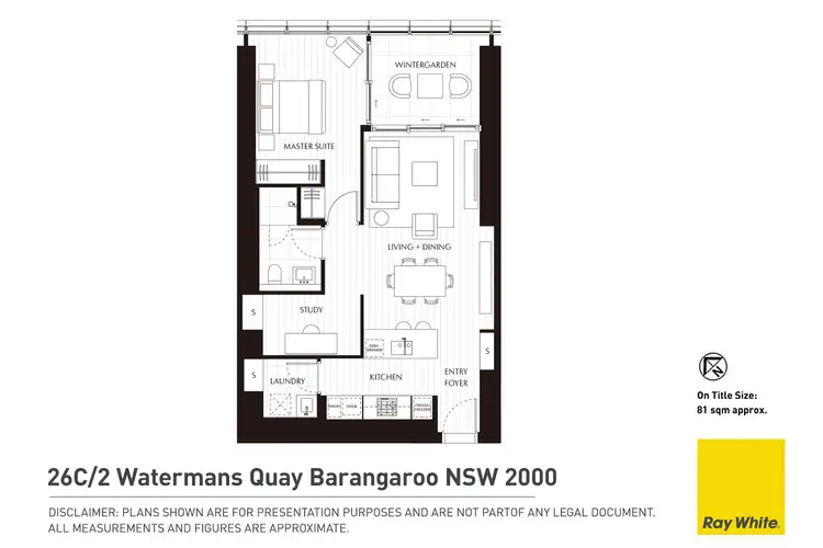 Floorplan of Homely apartment listing, 26C/2 Watermans Quay, Barangaroo NSW 2000