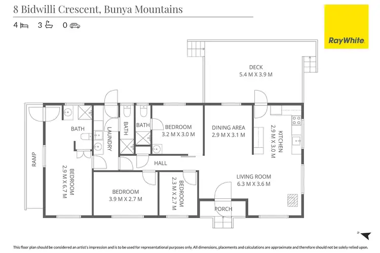 Floorplan of Homely house listing, 8 Bidwilli Crescent, Bunya Mountains QLD 4405