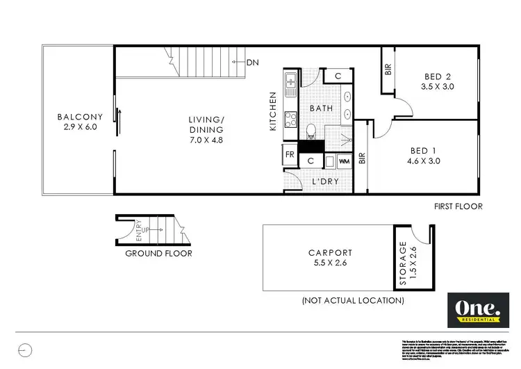 Floorplan of Homely unit listing, 19/75 Baler Court, Hammond Park WA 6164