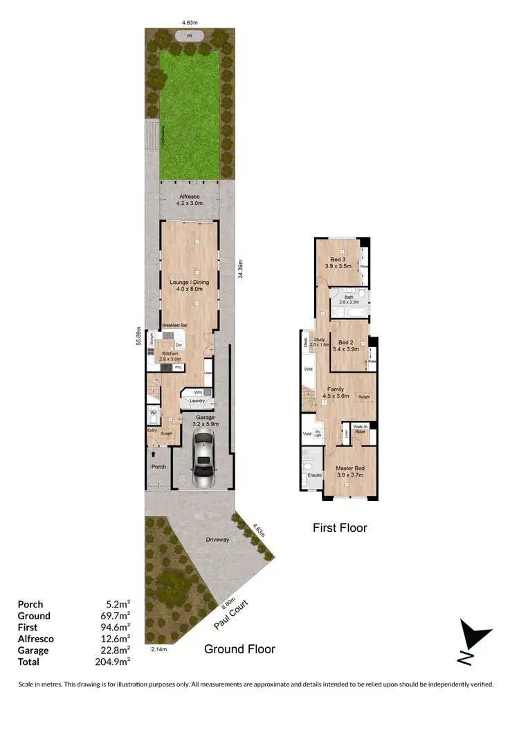Floorplan of Homely house listing, 1A Paul Court, Fulham Gardens SA 5024