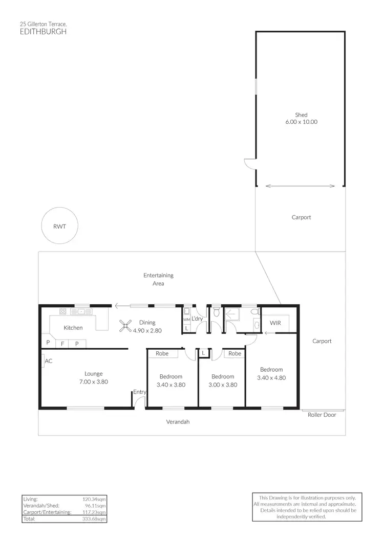 Floorplan of Homely house listing, 25 Gillerton Terrace, Edithburgh SA 5583