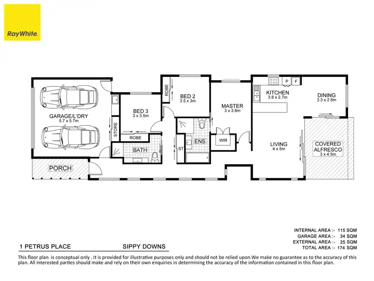 Floorplan of Homely house listing, 1 Petrus Place, Sippy Downs QLD 4556