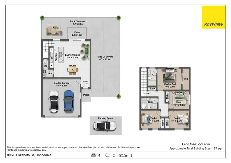 Floorplan of Homely townhouse listing, 80/26 Elizabeth Street, Rochedale QLD 4123