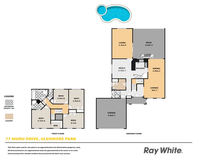Floorplan of Homely house listing, 77 Muru Drive, Glenmore Park NSW 2745
