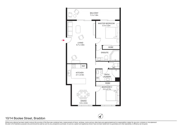 Floorplan of Homely apartment listing, 10/14 Boolee Street, Reid ACT 2612