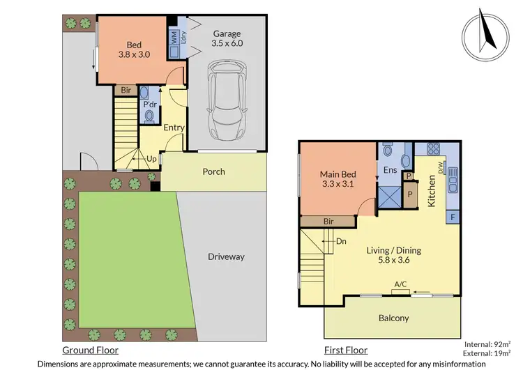Floorplan of Homely townhouse listing, 1/6 Laurel Avenue, Boronia VIC 3155