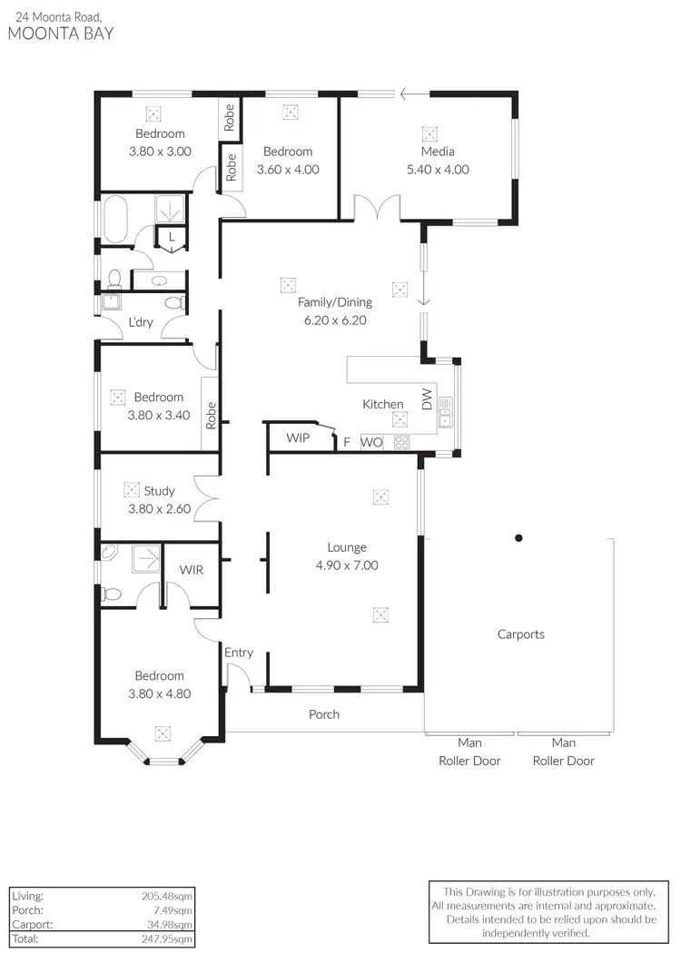 Floorplan of Homely house listing, 24 Moonta Road, Moonta Bay SA 5558