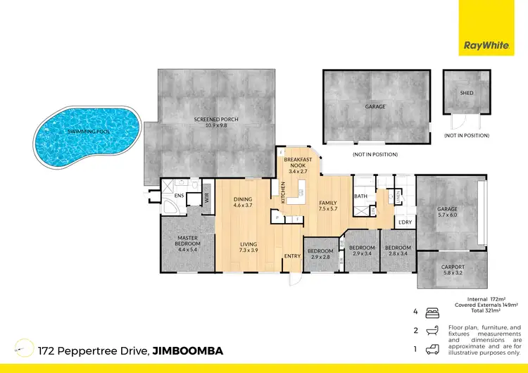 Floorplan of Homely house listing, 172-174 Peppertree Drive, Jimboomba QLD 4280