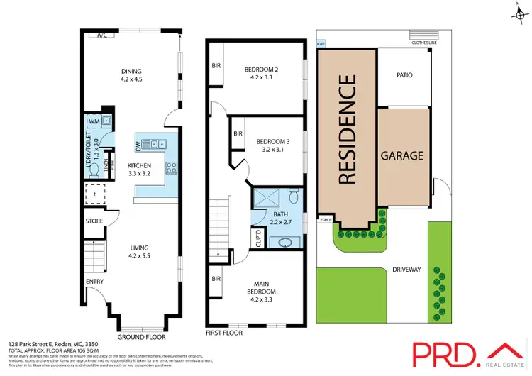 Floorplan of Homely townhouse listing, 128 Park Street East, Redan VIC 3350