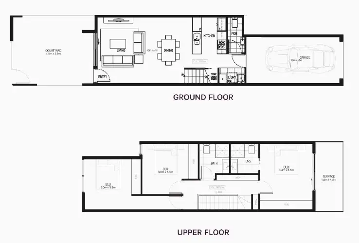 Floorplan of Homely townhouse listing, 8A Mulgara Loop, Throsby ACT 2914
