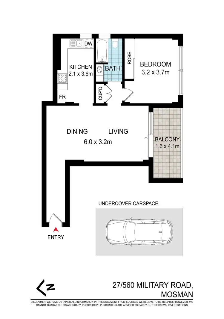 Floorplan of Homely apartment listing, 27/560 Military Road, Mosman NSW 2088